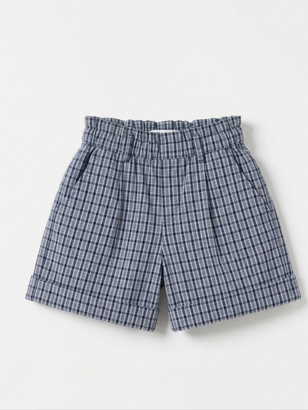 ZARA Kids Girls Plaid Paperbag Waist Shorts Size 8 128